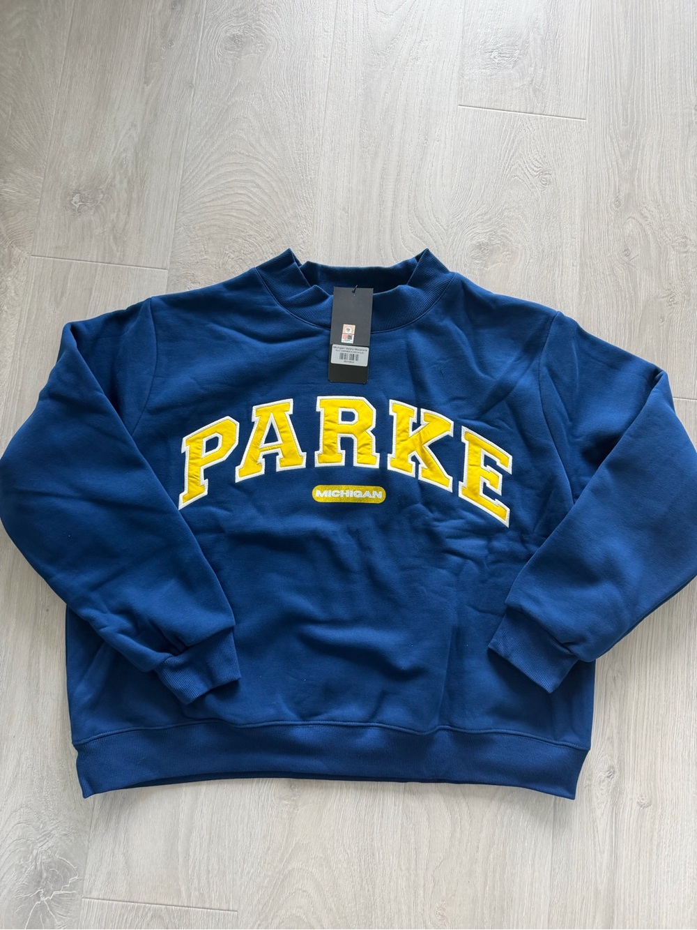 Parke Michigan Navy Crewneck Sweatshirt - women